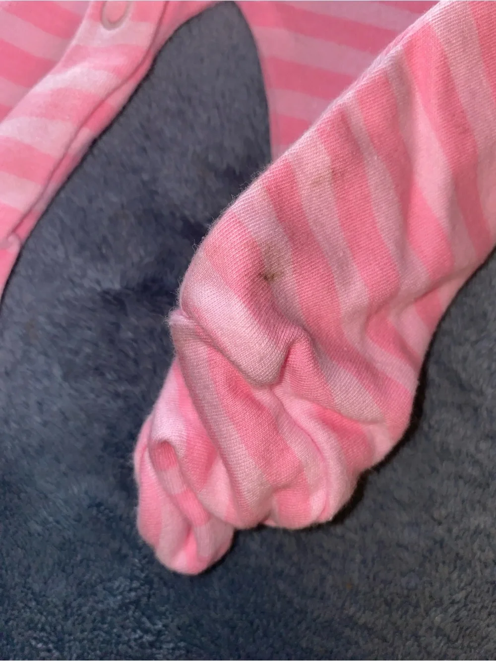 Vtg Y2K Disney Winnie the Pooh Piglet Pink Striped Footed PJs for Baby w/bib